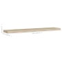 Estantes flotantes pared 2 uds color roble MDF 120x23,5x3,8cm de vidaXL, Estantes y estanterías - Ref: Foro24-323884, Precio:...