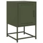 Mesitas de noche 2 unidades acero verde oliva 36x39x60,5 cm de , Mesitas de noche - Ref: Foro24-846455, Precio: 81,45 €, Desc...