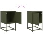 Mesitas de noche 2 unidades acero verde oliva 36x39x60,5 cm de , Mesitas de noche - Ref: Foro24-846455, Precio: 82,34 €, Desc...