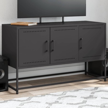 Mueble para TV de acero negro 100,5x39x60,5 cm de , Muebles TV - Ref: Foro24-846476, Precio: 101,63 €, Descuento: %