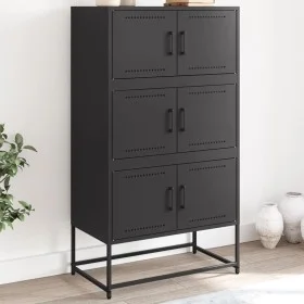 Aparador de acero negro 68,5x38,5x123,5 cm by , Sideboards - Ref: Foro24-846488, Price: 142,95 €, Discount: %