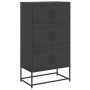 Aparador de acero negro 68,5x38,5x123,5 cm de , Aparadores - Ref: Foro24-846488, Precio: 144,82 €, Descuento: %