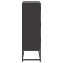 Aparador de acero negro 68,5x38,5x123,5 cm de , Aparadores - Ref: Foro24-846488, Precio: 144,82 €, Descuento: %