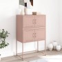 Aparador de acero rosa 68,5x38,5x107 cm de , Aparadores - Ref: Foro24-846483, Precio: 97,85 €, Descuento: %