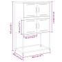 Aparador de acero rosa 68,5x38,5x107 cm de , Aparadores - Ref: Foro24-846483, Precio: 97,85 €, Descuento: %