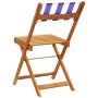 Sillas jardín plegables 6 uds madera maciza tela azul blanco de , Sillas de jardín - Ref: Foro24-3214626, Precio: 238,89 €, D...