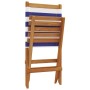 Sillas jardín plegables 6 uds madera maciza tela azul blanco de , Sillas de jardín - Ref: Foro24-3214653, Precio: 319,94 €, D...