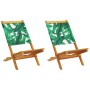 Sillas de jardín reclinables 8 uds madera maciza y tela verde de , Sillas de jardín - Ref: Foro24-3214651, Precio: 425,16 €, ...