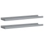 Repisa para marcos de fotos 2 uds MDF gris 60x9x3 cm de vidaXL, Estantes y estanterías - Ref: Foro24-323935, Precio: 20,13 €,...