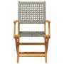 Juego de bistro de 3 piezas ratán PE y madera maciza gris de , Conjuntos de jardín - Ref: Foro24-3281791, Precio: 178,74 €, D...