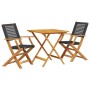 Juego de bistro de 3 piezas ratán PE y madera maciza negro de , Conjuntos de jardín - Ref: Foro24-3281874, Precio: 196,99 €, ...