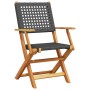 Juego de bistro de 3 piezas ratán PE y madera maciza negro de , Conjuntos de jardín - Ref: Foro24-3281874, Precio: 196,99 €, ...