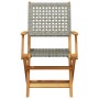 Juego de bistro de 3 piezas ratán PE y madera maciza gris de , Conjuntos de jardín - Ref: Foro24-3281803, Precio: 192,17 €, D...