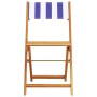 Juego de bistro de 3 piezas tela y madera maciza azul y blanco de , Conjuntos de jardín - Ref: Foro24-3281753, Precio: 131,39...