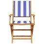 Juego de bistro de 3 piezas tela y madera maciza azul y blanco de , Conjuntos de jardín - Ref: Foro24-3281801, Precio: 151,44...