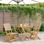 Juego de bistro de 3 piezas ratán PE y madera maciza beige de , Conjuntos de jardín - Ref: Foro24-3281876, Precio: 199,60 €, ...
