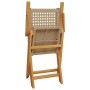 Juego de bistro de 3 piezas ratán PE y madera maciza beige de , Conjuntos de jardín - Ref: Foro24-3281876, Precio: 199,60 €, ...