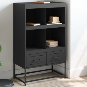 Aparador de acero negro 68x39x111,5 cm de , Aparadores - Ref: Foro24-846602, Precio: 93,53 €, Descuento: %