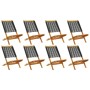 Sillas de jardín reclinables 8 uds madera maciza acacia negro de , Sillas de jardín - Ref: Foro24-3214630, Precio: 424,95 €, ...