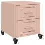 Mesita de noche acero rosa 36x39x43,5 cm de , Mesitas de noche - Ref: Foro24-846628, Precio: 54,60 €, Descuento: %