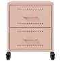 Mesita de noche acero rosa 36x39x43,5 cm de , Mesitas de noche - Ref: Foro24-846628, Precio: 54,60 €, Descuento: %