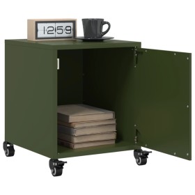 Mesitas de noche 2 unidades acero verde oliva 36x39x43,5 cm de , Mesitas de noche - Ref: Foro24-846623, Precio: 75,49 €, Desc...