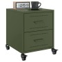 Mesitas de noche 2 unidades acero verde oliva 36x39x43,5 cm de , Mesitas de noche - Ref: Foro24-846635, Precio: 99,53 €, Desc...