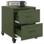 Mesitas de noche 2 unidades acero verde oliva 36x39x43,5 cm de , Mesitas de noche - Ref: Foro24-846635, Precio: 99,53 €, Desc...