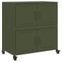 Aparador de acero verde oliva 68x39x72 cm de , Aparadores - Ref: Foro24-846654, Precio: 112,37 €, Descuento: %