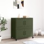 Aparador de acero verde oliva 68x39x72 cm de , Aparadores - Ref: Foro24-846654, Precio: 112,37 €, Descuento: %