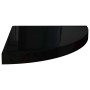 Estantes flotantes esquina 4 uds MDF negro brillo 35x35x3,8 cm de vidaXL, Estantes y estanterías - Ref: Foro24-323912, Precio...