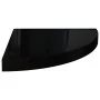 Estantes flotantes esquina 4 uds MDF negro brillo 35x35x3,8 cm de vidaXL, Estantes y estanterías - Ref: Foro24-323912, Precio...