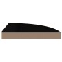 Estantes flotantes esquina 4 uds MDF negro brillo 35x35x3,8 cm de vidaXL, Estantes y estanterías - Ref: Foro24-323912, Precio...