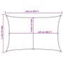 Toldo de vela rectangular HDPE gris claro 160 g/m² 2x2,5 m de , Sombrillas - Ref: Foro24-4001973, Precio: 24,89 €, Descuento: %