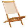 Sillas de jardín plegables 4 uds madera maciza y tela beige de , Sillas de jardín - Ref: Foro24-3214647, Precio: 315,41 €, De...