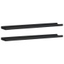 Repisa para marcos de fotos 2 uds MDF negro 80x9x3 cm de vidaXL, Estantes y estanterías - Ref: Foro24-323933, Precio: 24,72 €...