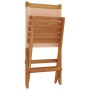 Sillas de jardín plegables 4 uds madera maciza y tela beige de , Sillas de jardín - Ref: Foro24-3214647, Precio: 315,41 €, De...
