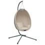 Silla colgante huevo con soporte tela y acero beige de , Balancines de jardín - Ref: Foro24-4007401, Precio: 201,42 €, Descue...