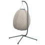 Silla colgante huevo con soporte tela y acero beige de , Balancines de jardín - Ref: Foro24-4007401, Precio: 201,42 €, Descue...