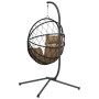 Silla colgante huevo con soporte tela y acero gris taupe de , Balancines de jardín - Ref: Foro24-4007403, Precio: 214,96 €, D...