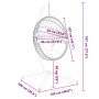 Silla colgante huevo con soporte tela y acero gris taupe de , Balancines de jardín - Ref: Foro24-4007403, Precio: 214,96 €, D...