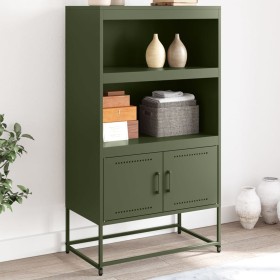 Aparador de acero verde oliva 68,5x38,5x123,5 cm de , Aparadores - Ref: Foro24-846504, Precio: 130,01 €, Descuento: %