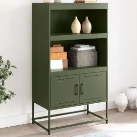 Aparador de acero verde oliva 68,5x38,5x123,5 cm by , Sideboards - Ref: Foro24-846504, Price: 128,32 €, Discount: %