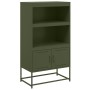 Aparador de acero verde oliva 68,5x38,5x123,5 cm de , Aparadores - Ref: Foro24-846504, Precio: 130,01 €, Descuento: %