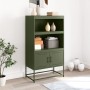 Aparador de acero verde oliva 68,5x38,5x123,5 cm de , Aparadores - Ref: Foro24-846504, Precio: 130,01 €, Descuento: %