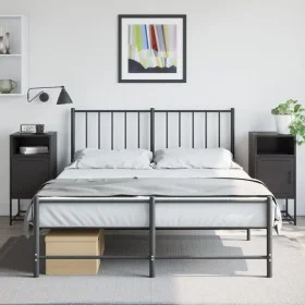 Mesitas de noche 2 unidades acero negra 36x39x78 cm de , Mesitas de noche - Ref: Foro24-846567, Precio: 110,93 €, Descuento: %