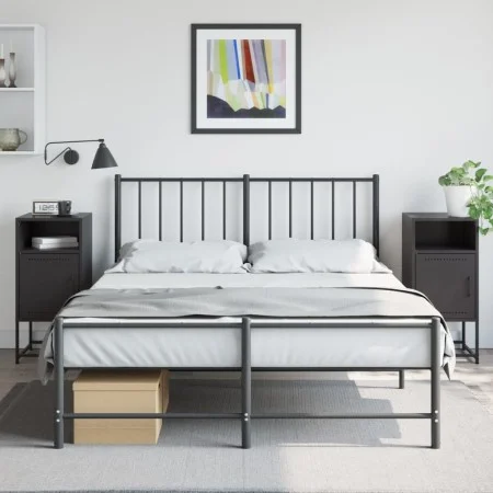 Mesitas de noche 2 unidades acero negra 36x39x78 cm de , Mesitas de noche - Ref: Foro24-846567, Precio: 110,93 €, Descuento: %