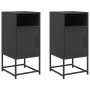 Mesitas de noche 2 unidades acero negra 36x39x78 cm de , Mesitas de noche - Ref: Foro24-846567, Precio: 112,45 €, Descuento: %