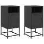 Mesitas de noche 2 unidades acero negra 36x39x78 cm de , Mesitas de noche - Ref: Foro24-846567, Precio: 110,93 €, Descuento: %