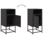 Mesitas de noche 2 unidades acero negra 36x39x78 cm de , Mesitas de noche - Ref: Foro24-846567, Precio: 112,45 €, Descuento: %